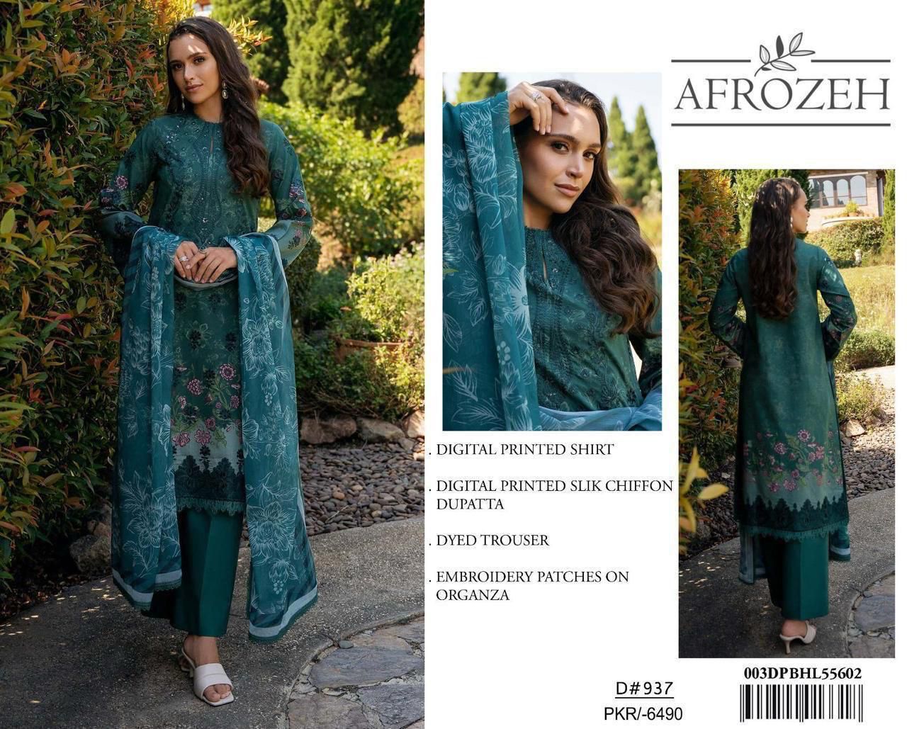 LAWN Digital Print 3pc With Patches