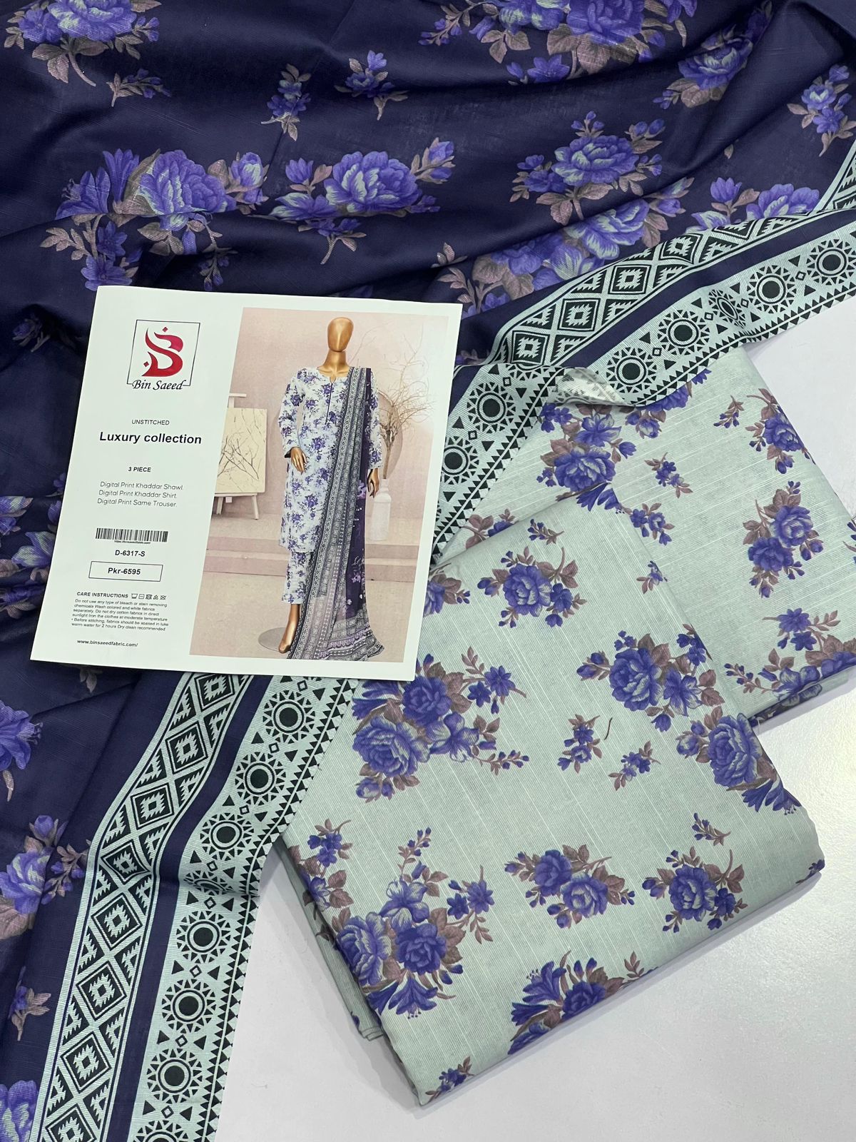 Bin Saeed KHADDAR Digital Print 3pc 2025