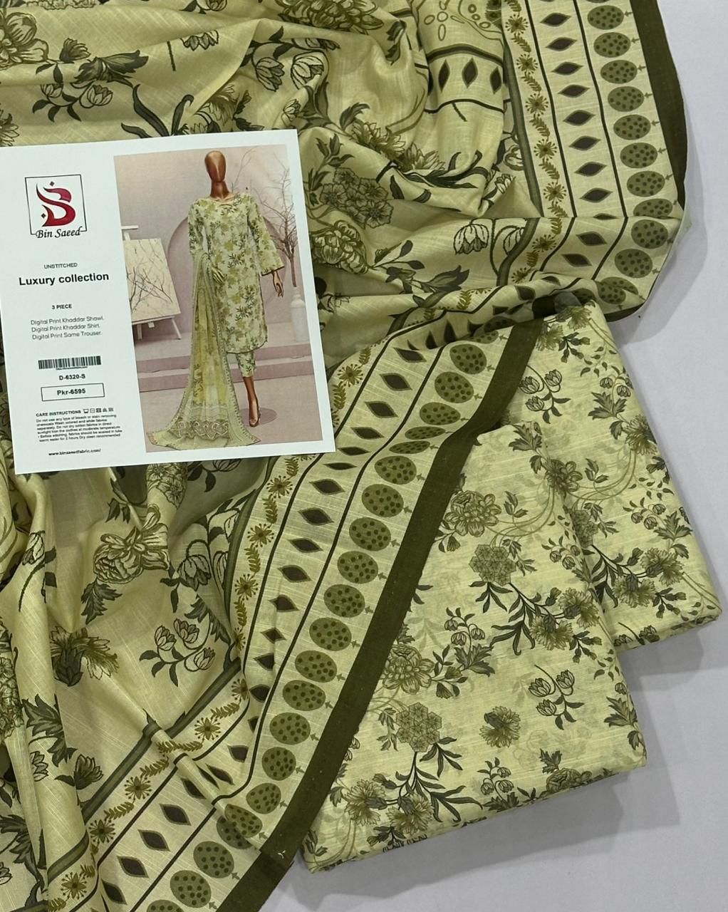 Bin Saeed KHADDAR Digital Print 3pc 2025