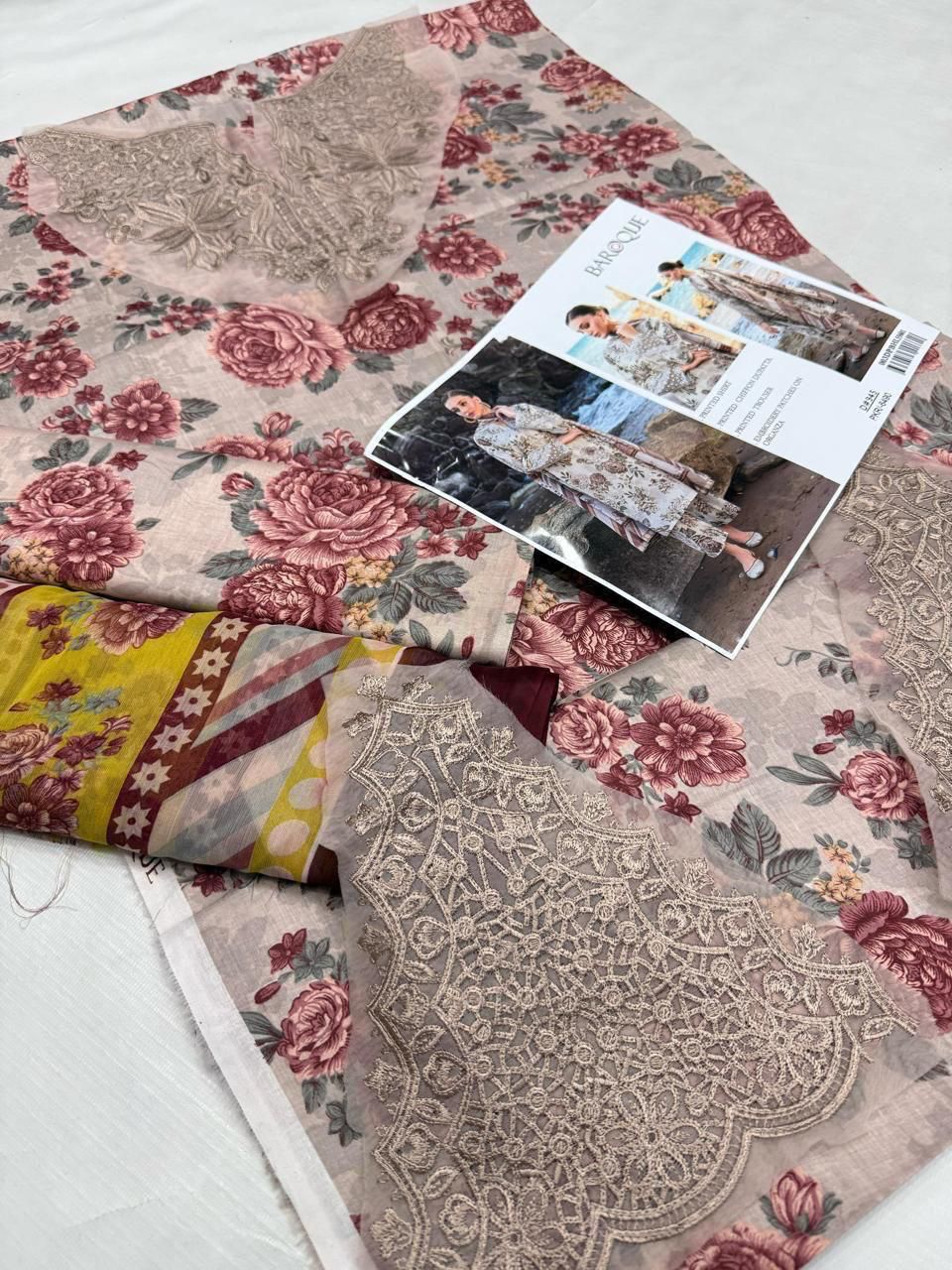 LAWN Digital Print 3pc With Patches